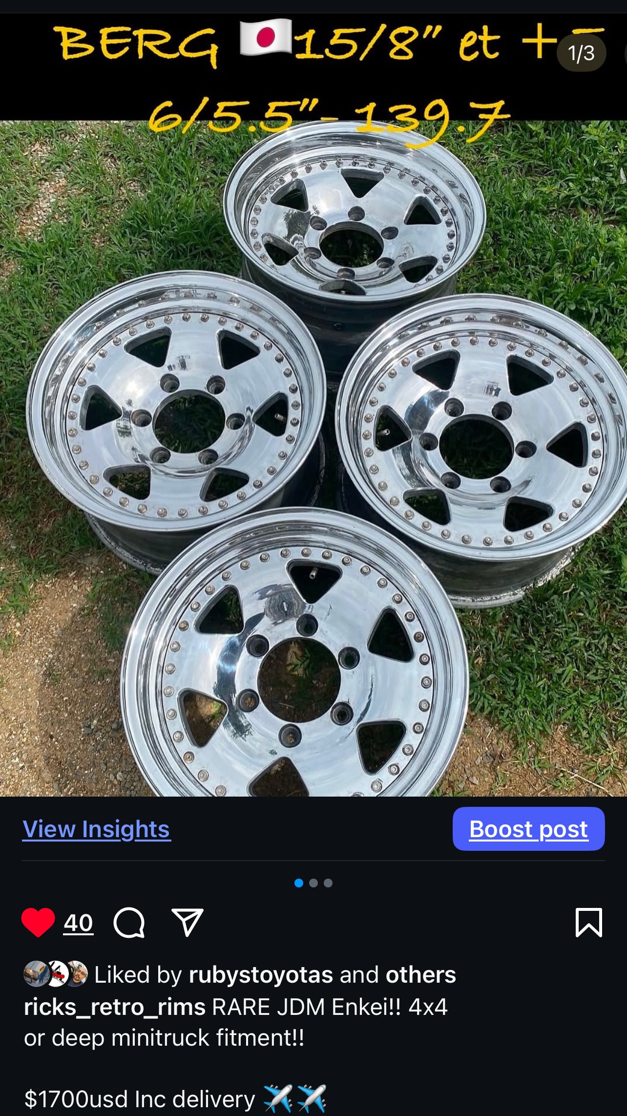 Bridgestone Berg 16” set. 6/139.7