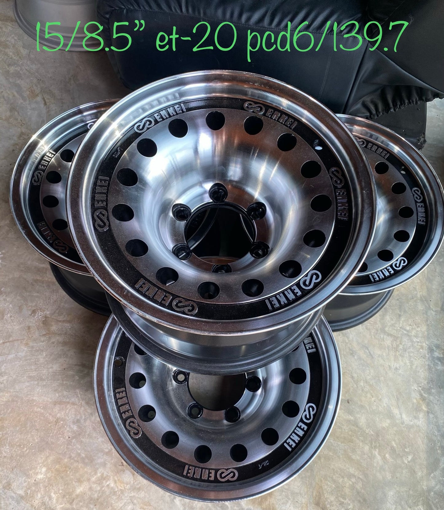 Enkei water drop 15" set. 6x139.7