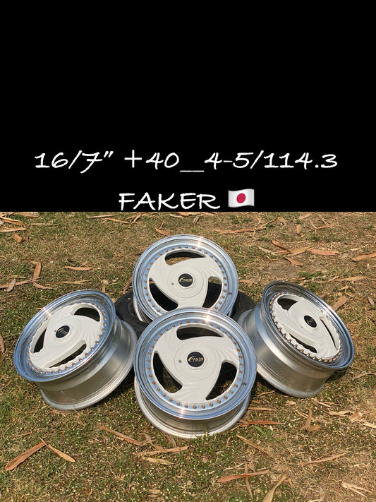 Faker 16” set. 4x114.3 5x114.3. 4 wheels