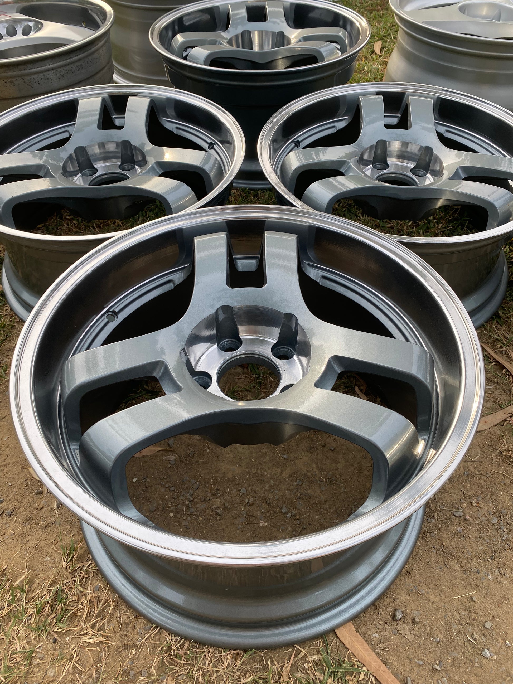 Three Spoke Rims Vortex TAM tri spoke 17” set. 5x114.3 – Ricks Retro Rims