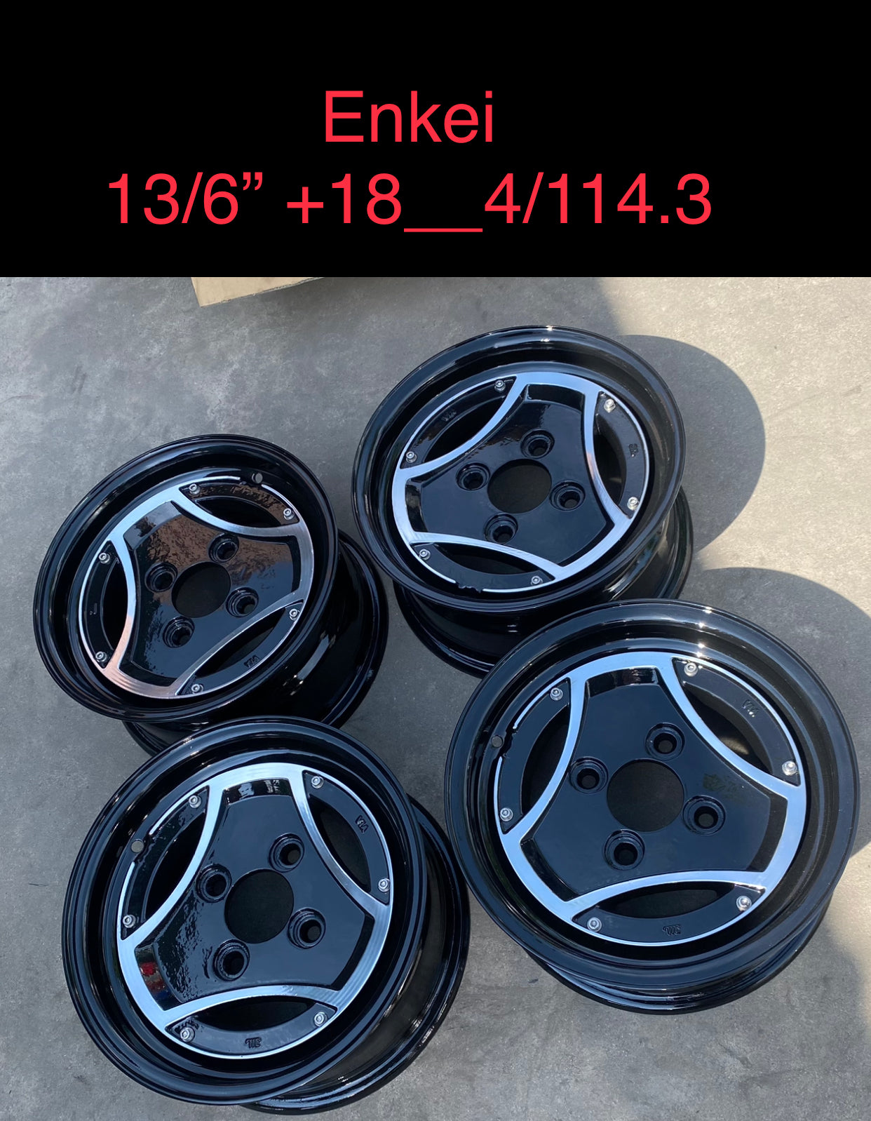 Enkei silver star ii 13” set. 4x114.3