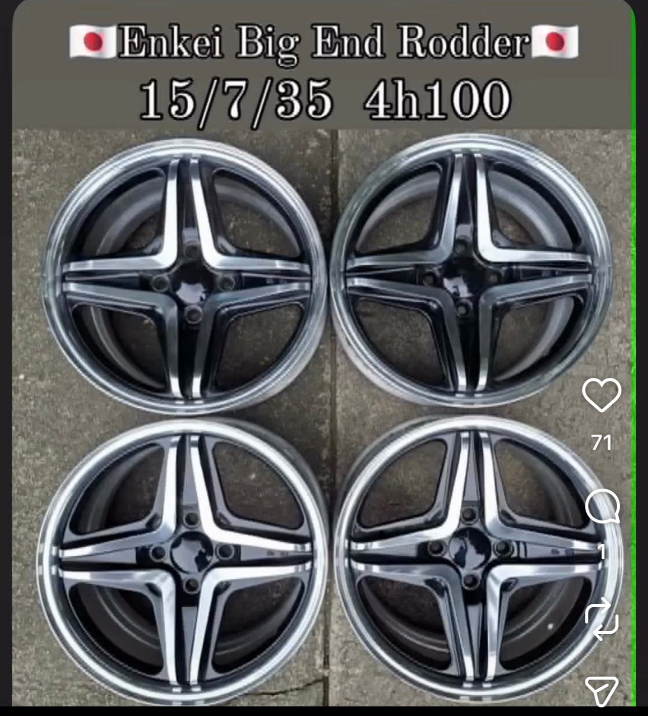 Enkei BigEnd Rodder 15” set. 4/100