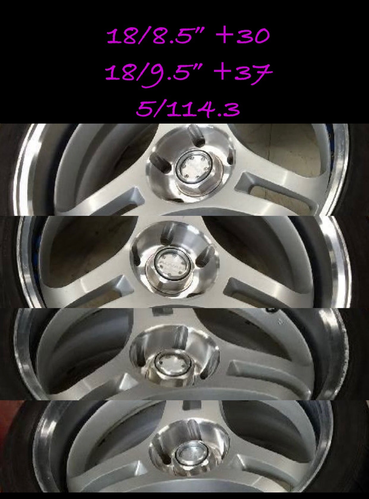 Super Advan gen2. 18” set. 5x114.3 or can be modified to 5/100-112