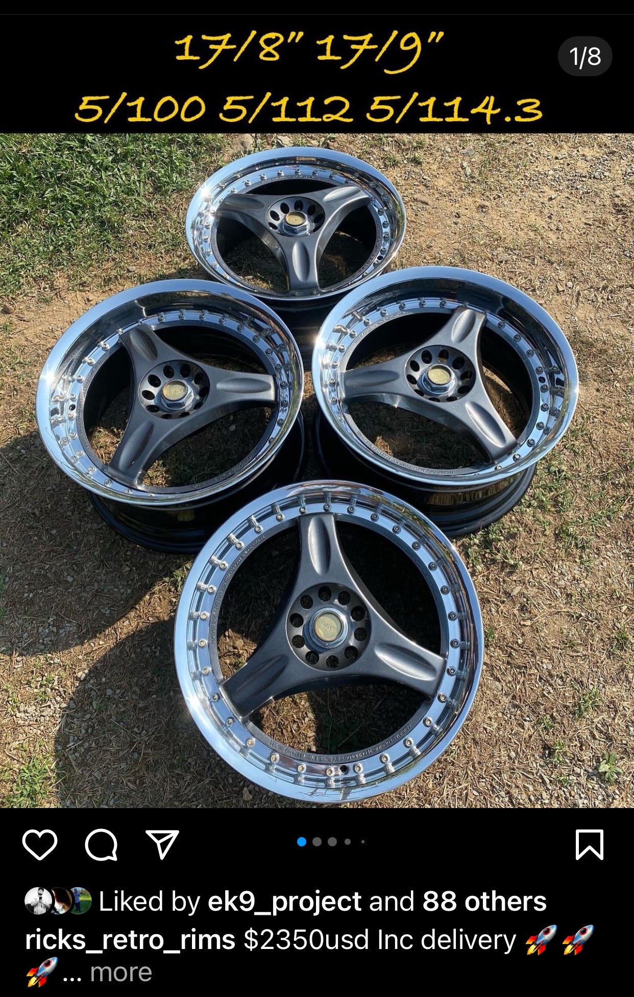 Volk C-Ultra 17” set. 5x100-5x114.3