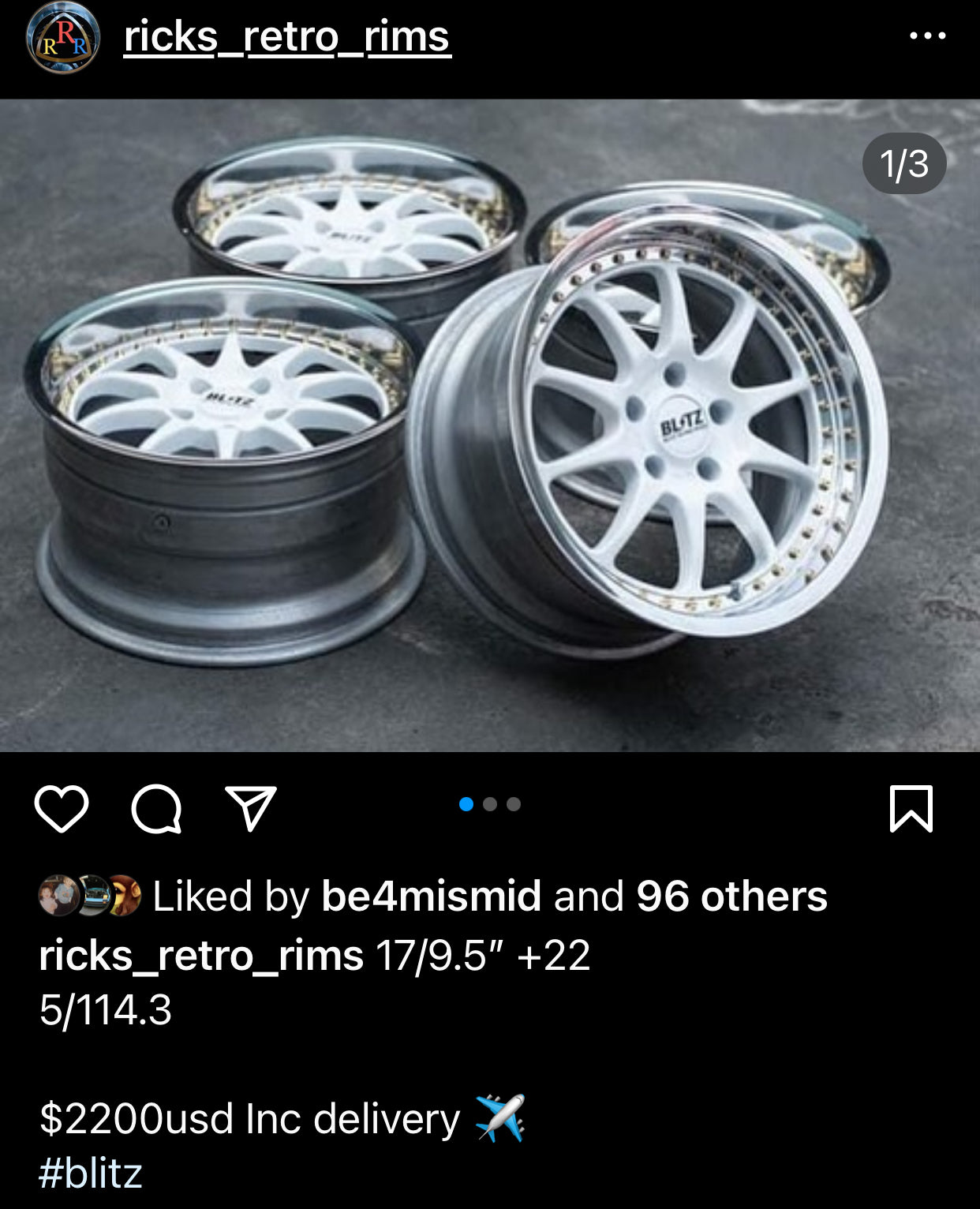 Blitz 17/9.5”set. 5/114.3