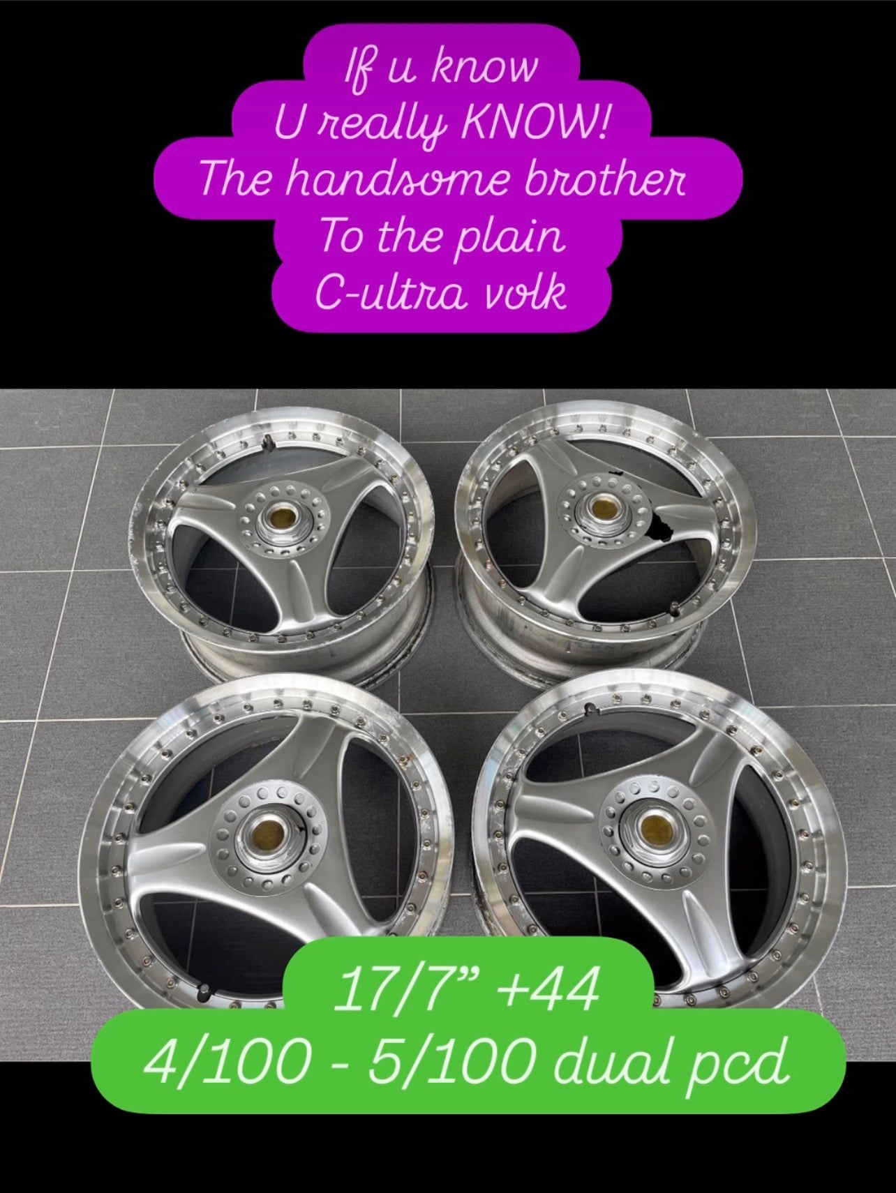 Volk Formula S 17” set. 4/100 5/100 pcd