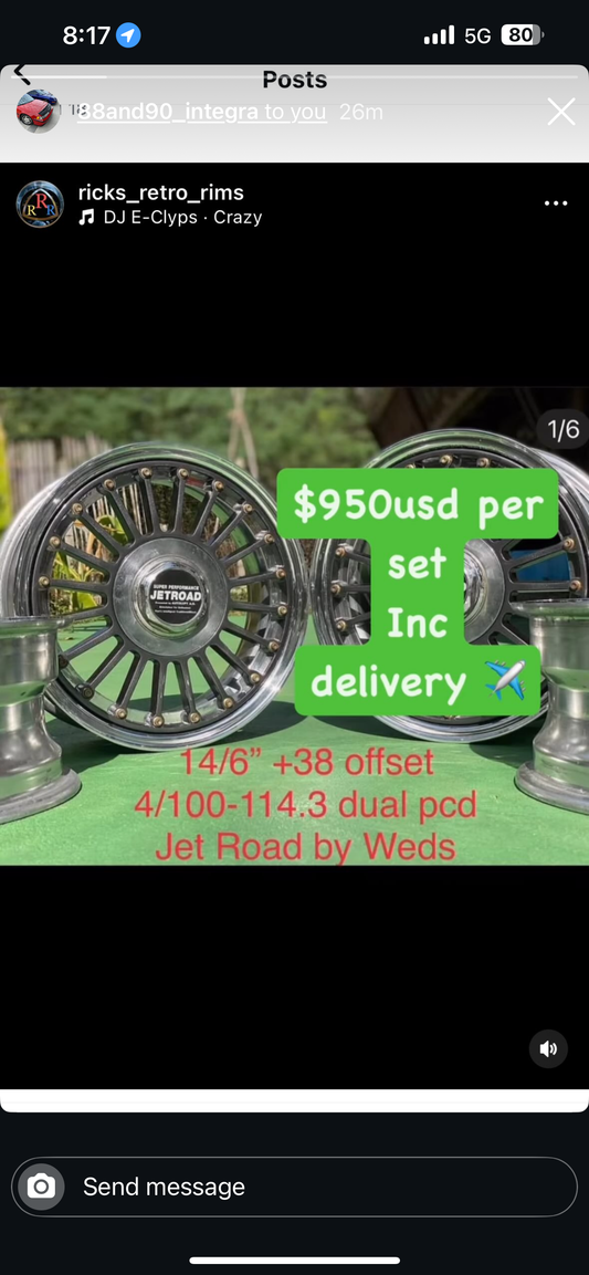 Weds JetRoad 14” set.